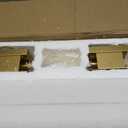 Alabaster Wall Sconce, Natural Marble Wall Light, Modern White Stone Wall Mounted Lighting Fixture for Bathroom Vanity, Bedroom, Living Room, Hallway, Stairs, Entryway (Gold, 2PCS)