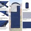 Macarrie 10 Pcs Bulk Sleeping Bags for Homeless Donation Shelter Adults 0 Degree Waterproof Sleeping Bags with Compression Sack for Cold Weather Emergency Hiking Camping Warm, 210 x 75 cm/ 83 x 30"