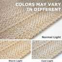 IOHOUZE Washable Runner Rug 2x5 Non Slip Runners for Hallways Entryway Runner Indoor, Kitchen Throw Rug Woven Cotton Floor Carpet for Hall Entrance Bedroom, Warm Beige/Orange/Apricot