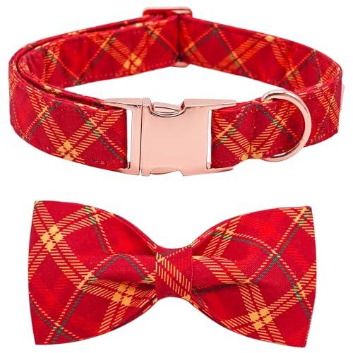 Dog Collar, Bow Dog Collar Blue Bear Pattern Pet Collar Dog Cute Bow Tie Soft Girl Boy Dog Collars with Metal Buckle for Small Dogs (Small (Pack of 1))