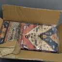 OJIA Non-Slip Carpet Stair Treads for Wooden Steps Set of 15, 30''X8'' Indoor Runner Resistant Rugs Rubber Safety Mats for Dogs, Kids & Elders, Stairway Grip (Oriental)