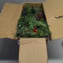 Alupssuc Set of 2 18 Inch Pre-lit Outdoor Christmas Tree with 50 Multi-Color Lights, Timer, Battery Operated Pre-Decorated Frosted Christmas Urn Filler for Pathway &Porch& Yard Decorations, 18 Inch