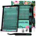 Lash Clusters Kit 168pcs Manga Lash Extension Kit Anime Cluster Lashes Natural Look with Waterproof Lash Bond and Seal Lashes Wet Look Ultra-Thin Invisible Lash Band(Autumn Leaves-Kit,D-10-18mm)
