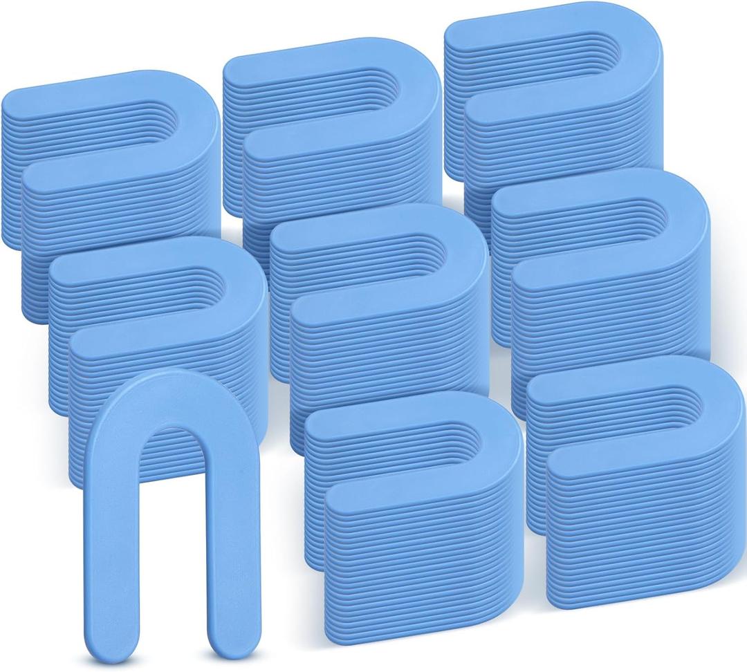 Thyle 1500 Pcs Horseshoe Shims Tile Spacers Blue Tile Spacers 1/16 Inch Structural U Shape Plastic Shims for Leveling