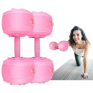 Water Filled Dumbbells Set - Water Filled Weights - Portable Travel Weights - Weights Adjustable Dumbbells - Portable Fitness Equipment - Strength Training - Fitness and Shaping (Pinkup to 20 lbs)