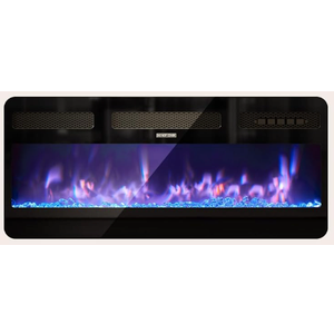 36 Inch Electric Fireplace With Remote Control, Black
