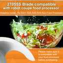 27055 Replacement S Blade Compatible with robot coupe R2, R2N, R2B, R2U Commercial Food Processor, S Smooth Blade Assembly