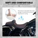One-Piece Two-Up Seat With Driver Backrest Fit for Harley Touring 2009-2023, Red Stitching w/Driver Backrest
