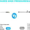 2025 Upgraded Long Extendable Jet Dual Nozzle for Garden Hose 18-31, Includes 5 Interchangeable Nozzles and Quick Connectors High Pressure Washer Tools for Window/Car/Patio/Pet/Floor Cleaning(Black)