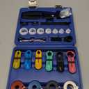 Orion Motor Tech 26pc Master Quick Disconnect Tool Kit, Fuel Line Disconnect Tool Set with Fuel and AC Disconnect Pliers, Fuel Line Removal Tool Set for AC Fuel & Transmission Systems, Blue