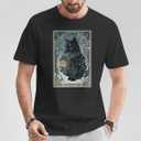Vintage Creepmas The Yule Cat Tarot Card Dark Christmas TShirt XXL