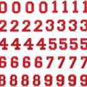 40 Pcs Red Iron on Patches Numbers, Red Number 0-9 Number Iron on Patches for Hats Sew on Embroidered Applique for Fabric Clothing Shirts Baseball Football Jeans Hat Socks, DIY Accessories