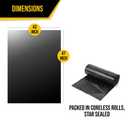 Aluf Plastics 56 Gallon 1.5 MIL (eq) Black Heavy Duty Trash Bags - 43" x 47" - Pack of 100 - For Construction, Industrial, Outdoor, & Commercial