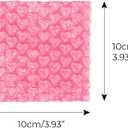 100 Pcs 4"x4" Love Heart-Shaped Bubble Wrap Pouches, Rose Red Double-Walled Anti-Static Mailing Bags for Packing Shipping Storage Self-Seal Cushioning Envelopes for Gifts Ornaments Fragile Items