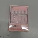 Glamnetic Press On Nails - Medium Almond Fake Nails, Milky Pink Nails, Blush Blanket | 15 Sizes - 30 Nail Kit with Glue | Gift for Mom