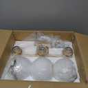 Emak Modern 3-Light Globe Vanity Light, Gold Bathroom Light Fixtures with Milk Glass Shade for Bathroom, VL114-GD-ML-3