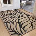 Door Mat Indoor Outside Entrance 31''x47'', Low-Profile Non Slip Outdoor Inside Front Doormat Entryway Mat, Dirt Resistant Absorbent Porch Welcome Entry Mats, Washable Easy Clean, Brown