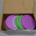 AOZITA [16 Pack] WIDE Mouth Mason Jar Lids for Ball, Kerr and More - Colored Plastic Storage Caps for Wide Mouth Mason/Canning Jars - Leak-Proof, Dishwasher Safe & Food Grade