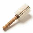 Boar Bristle Round Brush 2.75 Inch | Cork Handle, Nylon Pins, Wood Barrel, Blow Dry Brush for Fine Thin Hair