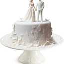 Wedding Cake Stand, White Cake Stand for Smaller Than 10 Inch Cakes, Christmas Porcelain Cake Plate for Party, Baby Shower, Birthday, Home Decorating Stand