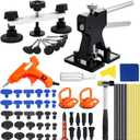 62 Pcs Paintless Dent Repair Kit, Car Dent Removal Tools with 100W Glue Gun, Puller, Tabs, Rubber Hammer, Mini Suction Cups - Professional Auto Body Dent Repair Tools for Car Small Dents & Hail Dent