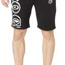 Unisex-Adult Painted Shorts (Large, Black)