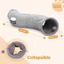 PAWZ Road Cat Tunnel Collapsible S Shape Cat Tunnels for Indoor Cats Cat Play Tube 51 Inches Long 10.5 Inches in Diameter