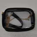 PACKISM Clear Bag for Stadium Events - Cute Clear Purse for Women Crossbody & Adjustable Chain for Sports Games Concerts (Chain Black)