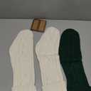 steo spce 4 Pack Personalized Christmas Stocking with Leather Patches Custom Name Family Christmas Stockings, 18.5 Large Knitted Xmas Stockings for Kids, Holiday and Fireplace Party Decoration (Green)