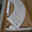 3 Tier Plant Stand Semi-Circular Flower Pot Organizer Rack Quarter Round Plant Display Holder Outdoor Storage Shelves Metal Corner Shelf Planter Shelving Ladder Plant Stand for Indoor Use(White)