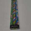 CAMKUZON Christmas Foil Wrapping Paper with Cut Lines on Reverse 3 Rolls Pack - Dancing Santa Claus, Colorful Stripes and Assorted Christmas Characters - Holiday Wrapping Paper Bundle, 24 Inch X 144