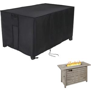 Rectangular Fire Pit Cover for Best Choice Products 42 Inch Gas Fire Pit Table,Outdoor Waterproof Propane Firepit Table Cover - 42 X 20 X 25 Inch