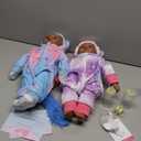 BABESIDE Black Baby Dolls Twins, 17'' Realistic Soft Body Baby Doll Cute Real Life Baby Dolls Girl and Boy with Accessories for 3+ Year Old Kids Gifts, Pretend Play, Collection