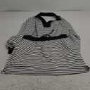 Fisoew Womens Striped 2 Piece Outfits Casual Sweatshirt Skirt Set Long Sleeve Skort Workout Set Matching Lounge Sets (Large, Black)