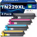 TN229XL Toner Cartridges Compatible Replacement for Brother 229XL Toner Cartridges 4 Pack TN229XL TN229 XL BK/C/M/Y for MFC-L3780CDW HL-L3280CDW MFC-L3720CDW HL-L3220CDW HL-L3300CDW HL-L3295 Printer