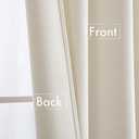 MIULEE Velvet Curtains 84 inches - Luxury Curtains for Bedroom Living Room Thermal Insulated Super Soft Room Darkening Window Drapes Rod Pocket & Back Tab, Ivory, W52 x L84 inches, 2 Panels