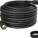 PVC Pressure Washer Hose 50 FT x 1/4", Kink Resistant Power Washer Hose, High Pressure Water Hose Extension Replacement for Home Use, 3600 PSI, Dark Black