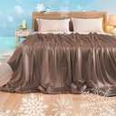 Cooling Comforter King Summer Blanket for Hot Sleepers, Silky-Soft & Cool Fiber, All-Season Comfort, Double-Sided Cold Blanket for Night Sweats, 90" x 108", Terracotta