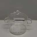 1900ML/67oz Glass Clear Saucepan with Lid,Best Handmade Easy Clean Heat Resistant Glass Cooking Pot for Noodles, Soup, Cereals, Fruits