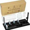 MiiMoo Glass Bottle Cutter, Upgraded Dual-Baffle Glass Cutter Kit for Cutting Round, Square Bottles and Bottlenecks, Suitable for Bottles of Wine, Beer, Whiskey, Champagne