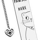 Cat Owners Must Haves - National Pet Day Gift for Book Lover, Mothers Day Cat Mom Gifts for Women, Funny Cat Bookmarks for Book Lovers, Book Markers for Reading, Bookish Gifts for Nerds