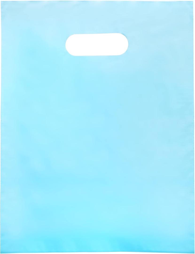 Merchandise Bags Pastel Blue Color 9"x12" Size 1.5Mil Thick Glossy Bags