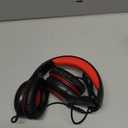 EarFun K1 Kids Headphones Wired with Microphone, 85/94dB Volume Limit Headphones for Kids, Portable Wired Headphone with Shareport, Stereo Sound Foldable Headset for School/Tablet/iPad, Black Red