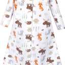 Hudson Baby Unisex Baby Long Sleeve Cotton Jersey Sleeping Bag (18-24 Months, Boy Woodland)