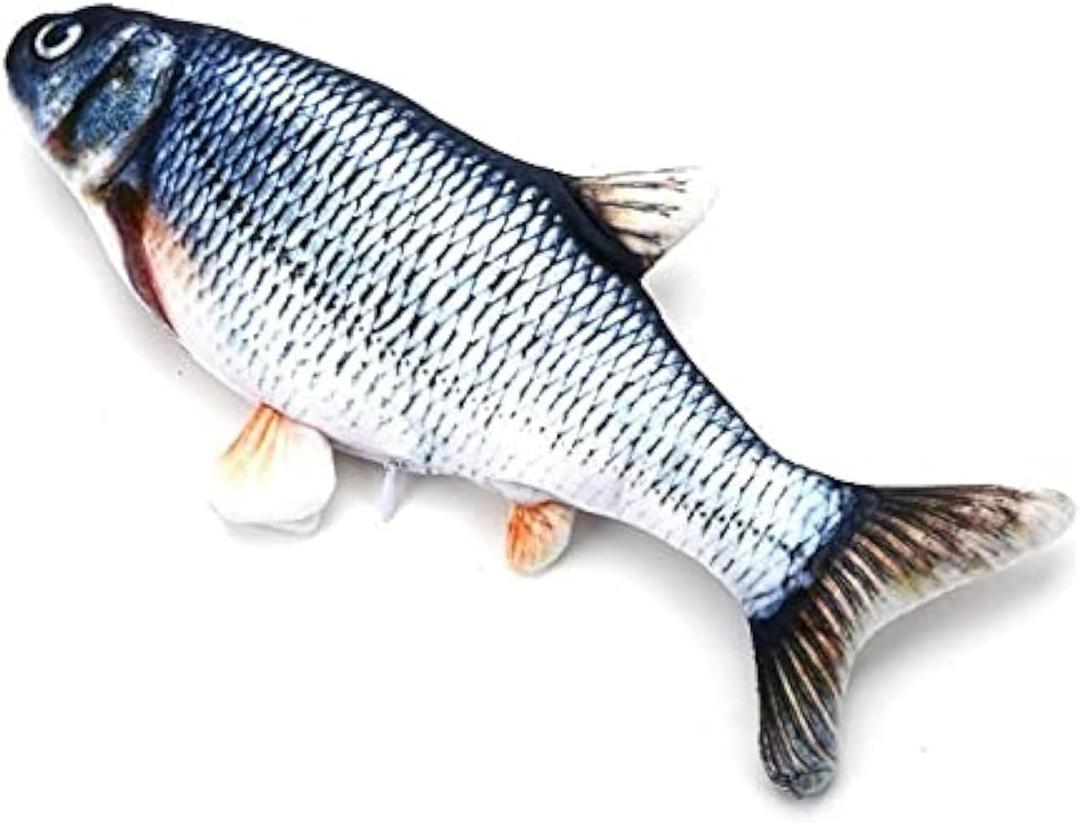 Cat Toys Catnip Automatic Flip Fish Dolls, Cat Toys, Applicable to All Kinds of Cats, USB Electric Mobile pet Toys, Electric Puppet Fish, Suitable for Cats