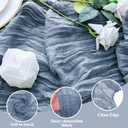 4PCS Table Runner Cheesecloth 10FT Dusty Blue Boho Gauze Cheese Cloth Rustic Sheer Table Runners for Wedding Bridal Baby Shower Party Decoration, 4 Pack