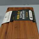 Bamboo Cutting Board Set Non Slip Feet with Holder Over Sink Father Day Dad Parents Papa Stepdad Pappy Poppy Pawpaw Who Want Nothing Everything Future Groom Bride Christmas Happy Birthday Gifts Ideal (Brown, 3 Pcs)