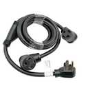 Parkworld NEMA 14-30 Splitter, 240V Splitter Dryer 14-30P Male Plug to (2) 14-30R Female Receptacle, Dryer 4-Prong 30 AMP 14-30 Dryer Y Adapter Cord (12FT)