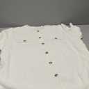 Women's Summer Knit Cardigan Casual Crewneck Button Down Short Sleeve Lightweight Blouse Top
 Size XL