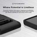 PATCHWORKS Galaxy S10 Plus Case [Level Wallet Series] Rugged Hybrid Shockproof Dual Layer TPU + PC Case [Military Grade Drop Test Certified] [Wireless Charging Compatible], Navy Blue